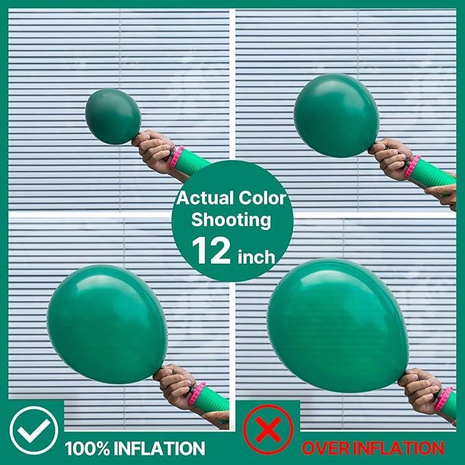 50PCS Dark Green Balloons Set for Birthday Baby Shower Wedding and Party Decorations