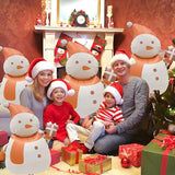 4PCS Christmas Snowman Foil Balloons Set for Holiday Party and Home Decorations