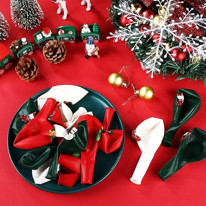 45PCS Christmas Latex Balloons Set for Holiday Birthday Party and Classroom Decorations