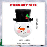 3PCS 22-Inch Snowman Foil Balloons Set for Christmas Party and Holiday Decorations