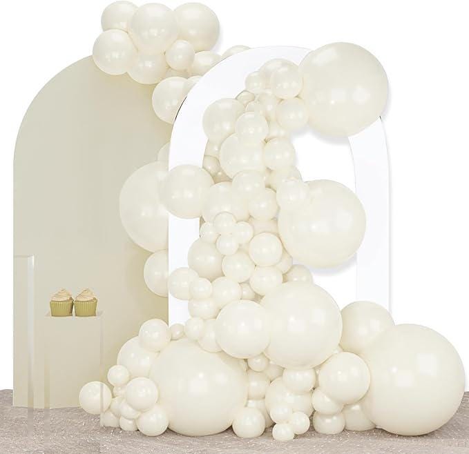 Beige Balloon Arch Kit, Cream White Party Garland, 140 Piece Set