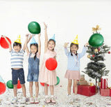 100PCS Red and Green Latex Balloons 12 Inch for Christmas Birthday and Party Decorations