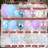 Princess Balloon Arch Kit: Pink, Purple & Blue Snowflake Balloons