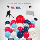 Hockey Birthday Balloon Arch Kit: Red, White, Blue, Star Balloons