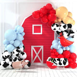 Cow Print Balloon Garland Kit: Farm Party Decor, Baby Birthday