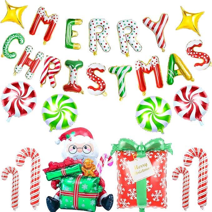 13pcs Santa Claus Christmas Balloon Set for Party and Holiday Decorations