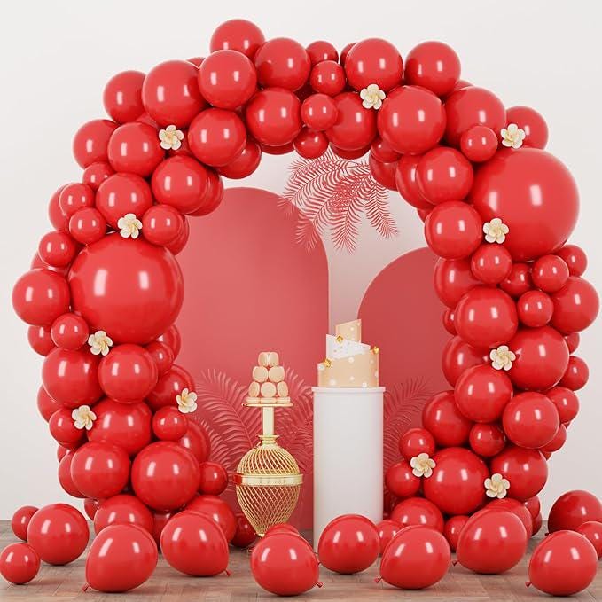 90pcs Red Balloon Garland Arch Kit for Wedding Birthday and Party Decorations