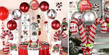 3pcs Christmas Candy Cane Foil Balloons for Holiday and Home Decorations