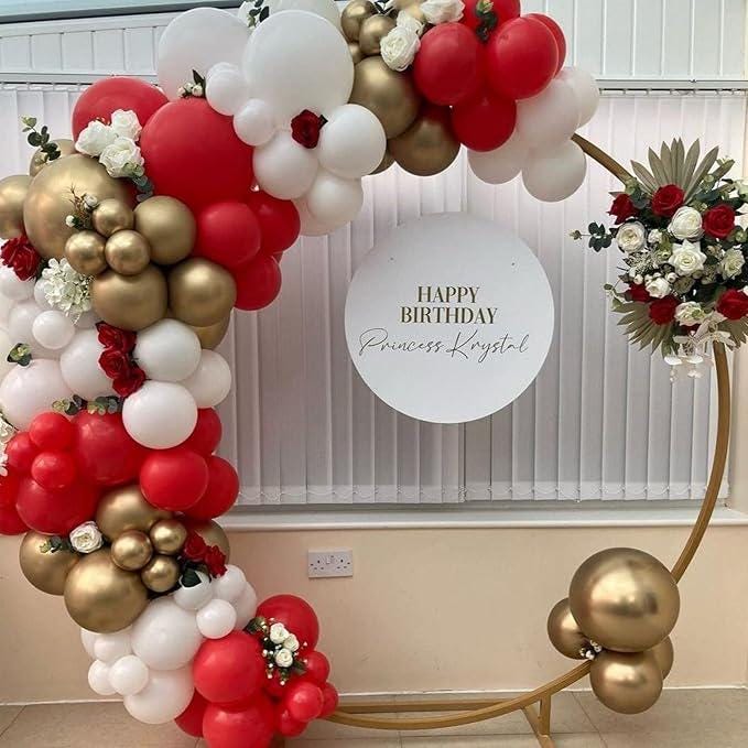 130pcs Red Latex Balloon Set for Wedding Birthday and Christmas Decorations