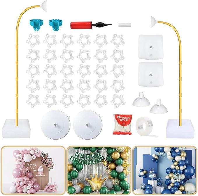 8.2FT & 6FT Balloon Arch Kit with Stand Pump for Birthday Wedding Party Decor