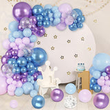 150PCS Blue Purple Frozen Balloon Arch Kit for Birthday Winter Wonderland Party