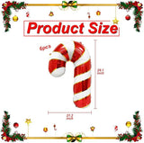 6 PCS Christmas Candy Cane Balloons Red Foil Balloons Holiday Party Decorations