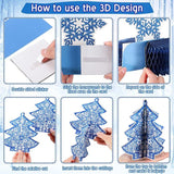 Winter Wonderland Table Centerpieces 12pcs Blue White Snowflake Decorations for Party