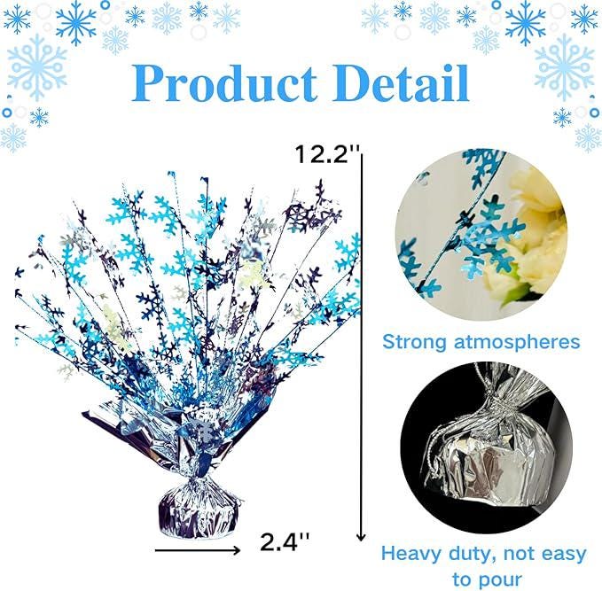Snowflake Table Centerpieces 2pcs Holiday Decorations for Home and Birthday Party