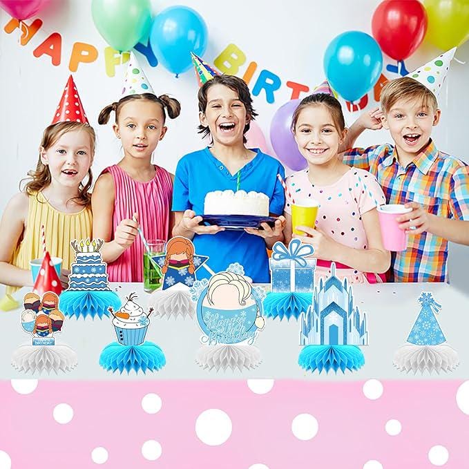 Frozen Winter Snowflake Table Centerpieces 8pcs Birthday Party Decorations