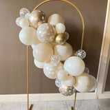 Snowflake Winter Wonderland Balloon Set Beige Gold White Neutral Boho Party Decorations