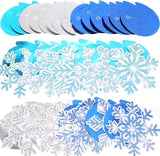30Pcs Winter Snowflake Hanging Swirl Decorations for Birthday Baby Shower Party