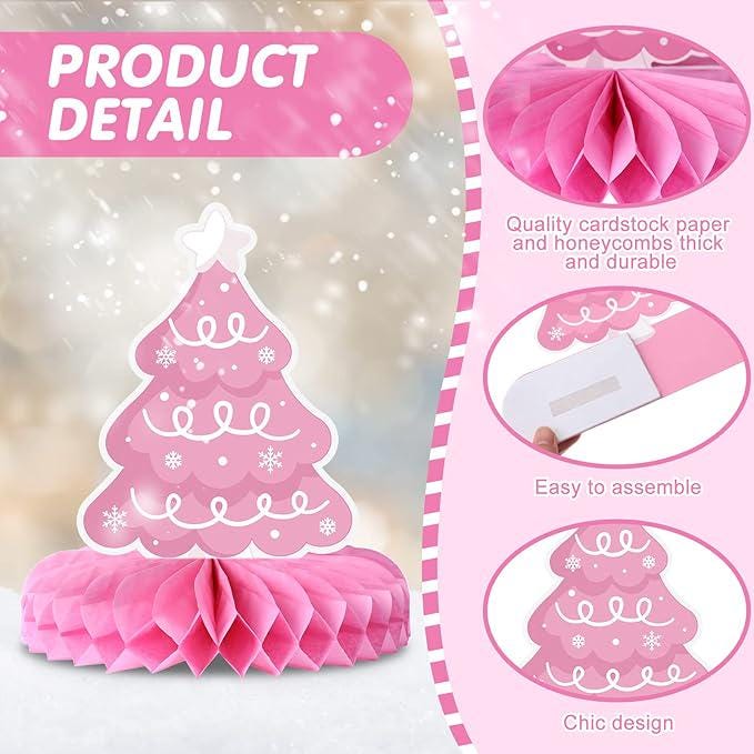 9pcs Winter Snowflake Honeycomb Table Centerpieces for Christmas and Birthday Parties