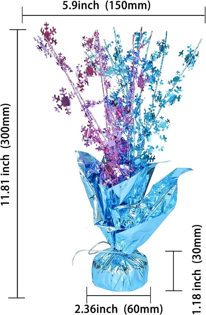 Metallic Foil Snowflake Spray Centerpieces for Winter Wonderland Party Decor