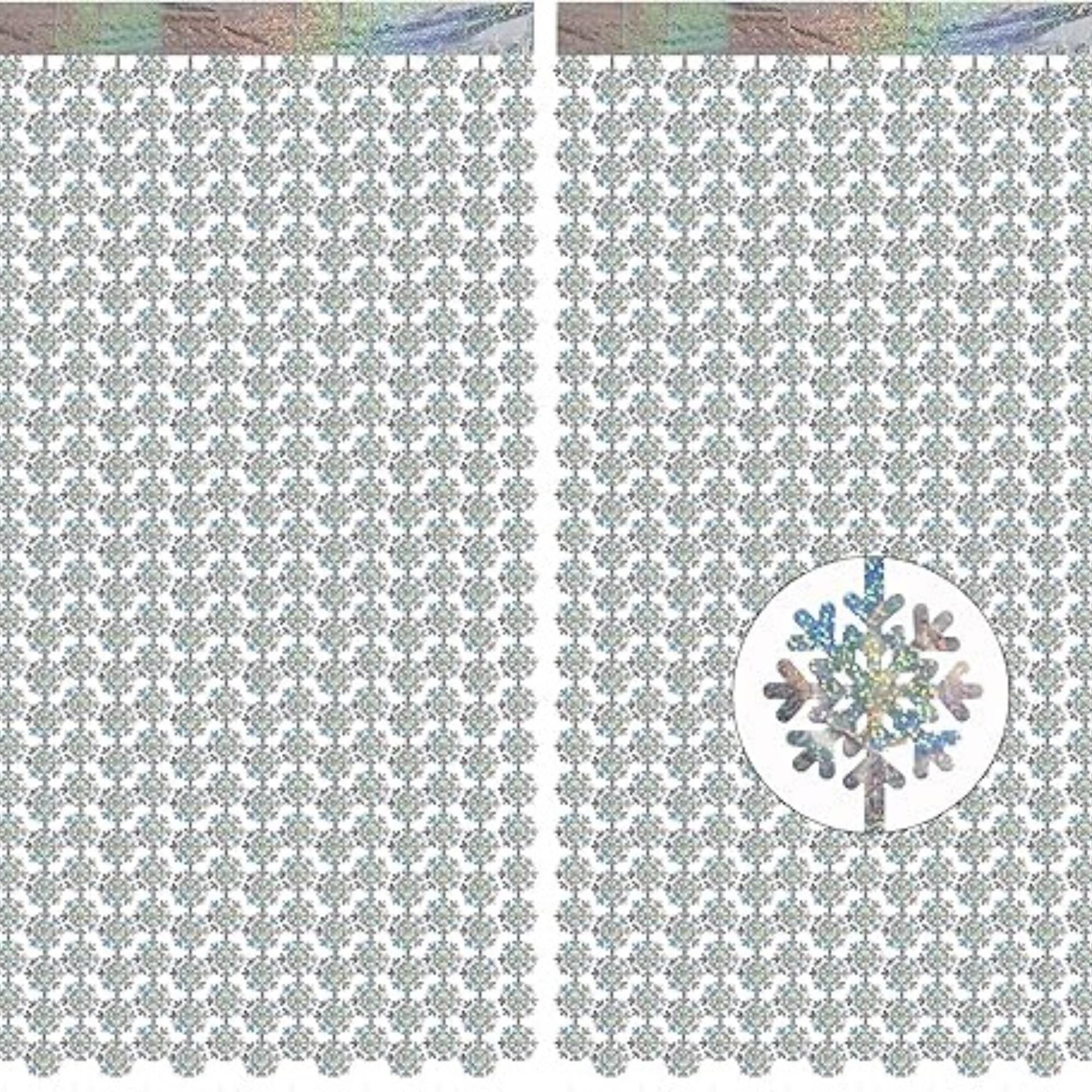 Silver Snowflake Fringe Backdrop 2 Pack Winter Party Streamers 3.2x6.5ft