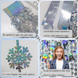 Silver Snowflake Fringe Backdrop 2 Pack Winter Party Streamers 3.2x6.5ft