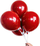 50-Pc 12-Inch Dark Red Latex Balloons for Weddings, Birthdays & Holiday Parties