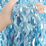 Blue Tinsel Fringe Backdrop 3 Pack 3.3x6.6ft Baby Shower & Underwater Party Decor