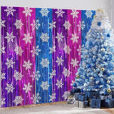 Ice Princess Snowflake Tinsel Backdrop 2 Pack 3.2x6.6ft Winter Party Decor