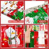 Red Green White Christmas Tinsel Backdrop 3 Pack 3.3x6.6ft Holiday Party Decor