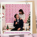 Pink Christmas Tree Tinsel Backdrop 2 Pack 3.3x6.6ft Holiday & Birthday Decor