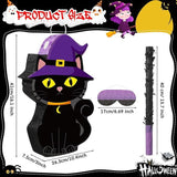 Aoriher Halloween Black Cat Pinata with Stick and Blindfold for Spooky Party Fun