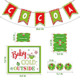 Winter Hot Chocolate Bar Kit with Red Green Banner, Labels & Cup Tags