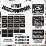 Christmas Hot Chocolate Bar Kit with Banner, Labels, Cup Tags & Toppings