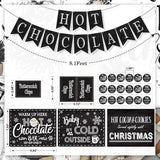 Christmas Hot Chocolate Bar Kit with Banner, Labels, Cup Tags & Toppings