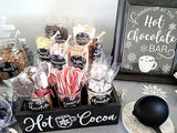 Hot Chocolate Bar Station Kit with Labels, 8x10 Sign & Cocoa Bar Stickers