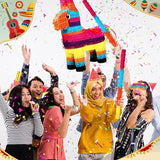 21-Inch Rainbow Donkey Piñata for Birthday, Cinco de Mayo and Party Fun