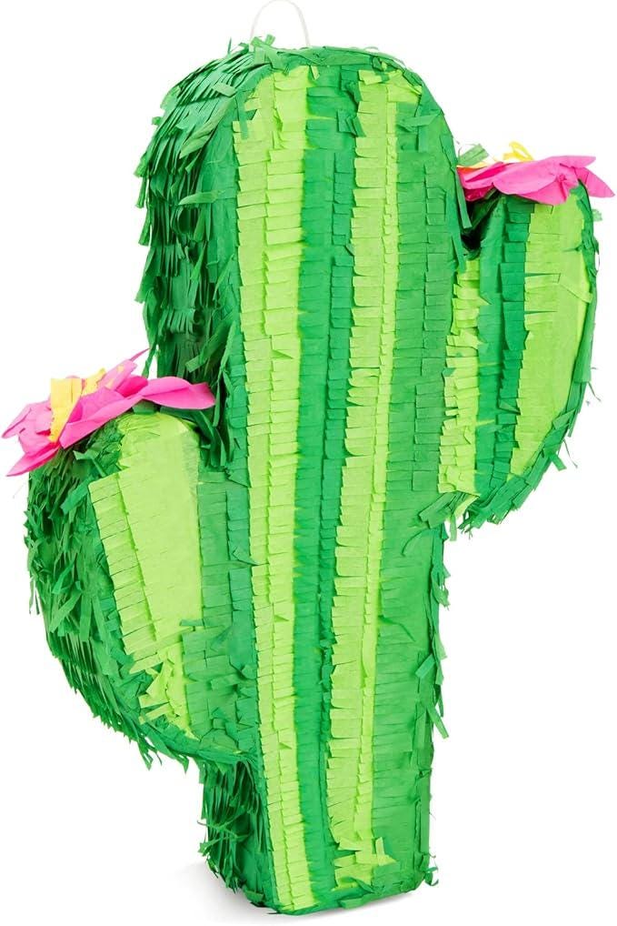 Cactus Piñata for Taco Party, Adult Party Fun, Easy Fill and Durable Design