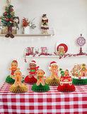 9PCS Gingerbread Man Honeycomb Table Centerpieces Christmas Holiday Party Decor