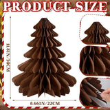 Eersida 12PCS 12 Inch Christmas Honeycomb Paper Trees Multicolor Xmas Decor