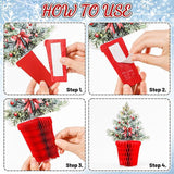 Whaline Christmas Tree Honeycomb 3D Paper Table Centerpieces Red Green 10 Pcs