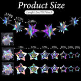 Iridescent Star Garland Holographic Hanging Decorations Birthday Wedding Baby Shower Party