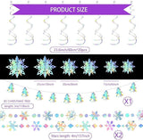 Iridescent Holographic Party Decorations 29 Pcs Rainbow Swirl Streamers Snowflake Garland
