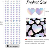 10 Pcs Holographic Iridescent Love Heart Hanging Garlands Birthday Wedding Party Decorations