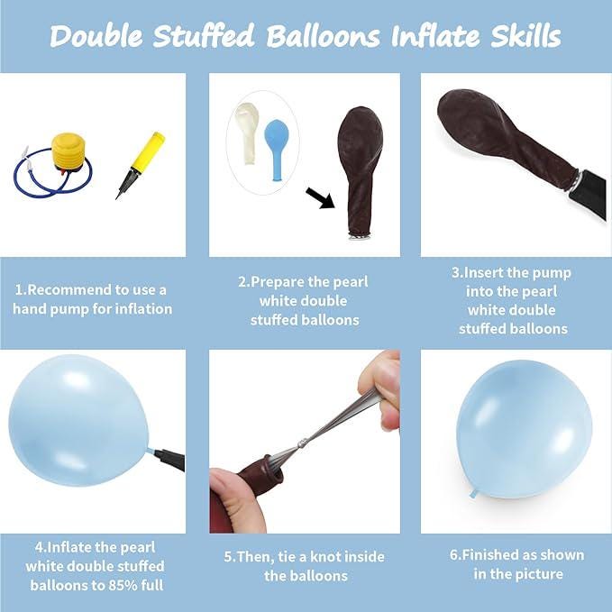 108-Piece Pearl Blue Balloon Arch Kit in Multiple Sizes for Parties & Showers
