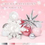148-Piece Pink Winter Wonderland Balloon Arch Kit for Baby Shower & Birthday