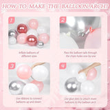 148-Piece Pink Winter Wonderland Balloon Arch Kit for Baby Shower & Birthday
