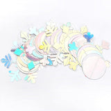 Iridescent Holographic Snowflake Garland for Christmas Winter Birthday and New Year Decor