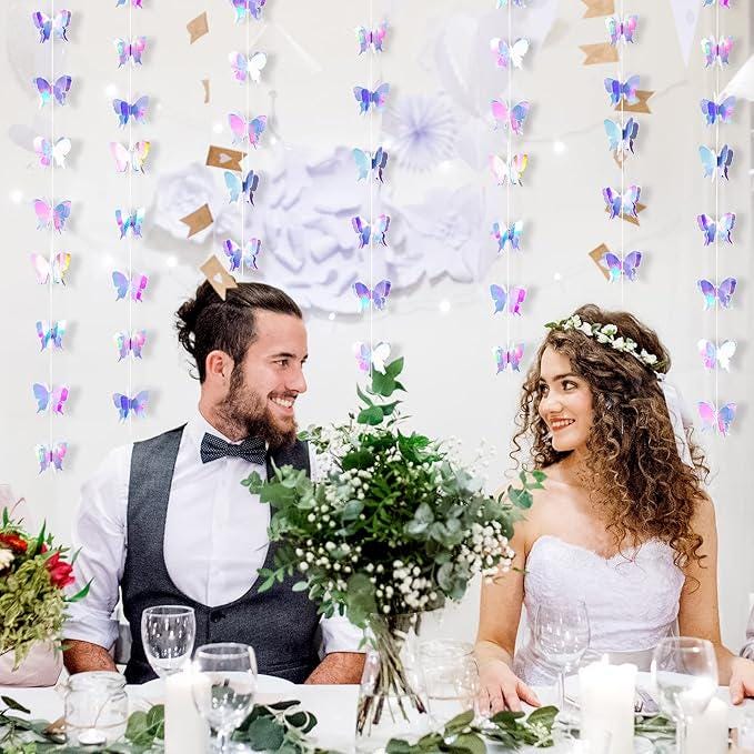 3D Butterfly Hanging Garland Set for Wedding Birthday Baby Shower and Party Decorations