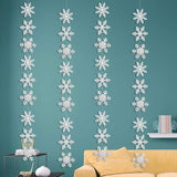 36 Piece Silver Snowflake Garland Winter Wonderland Hanging Decor