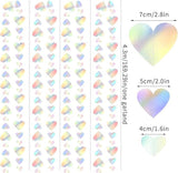 Iridescent Holographic Heart Garland 56 Ft Neon Love Hanging Streamers Decor